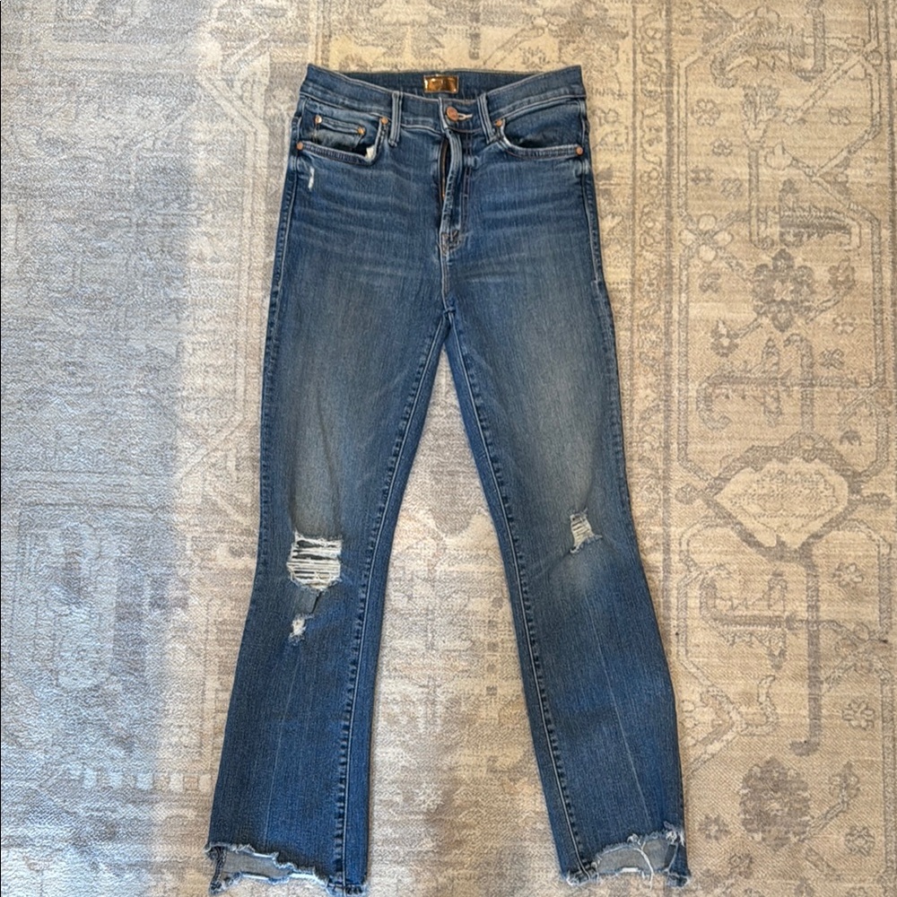 Women's Blue Distressed Jeans